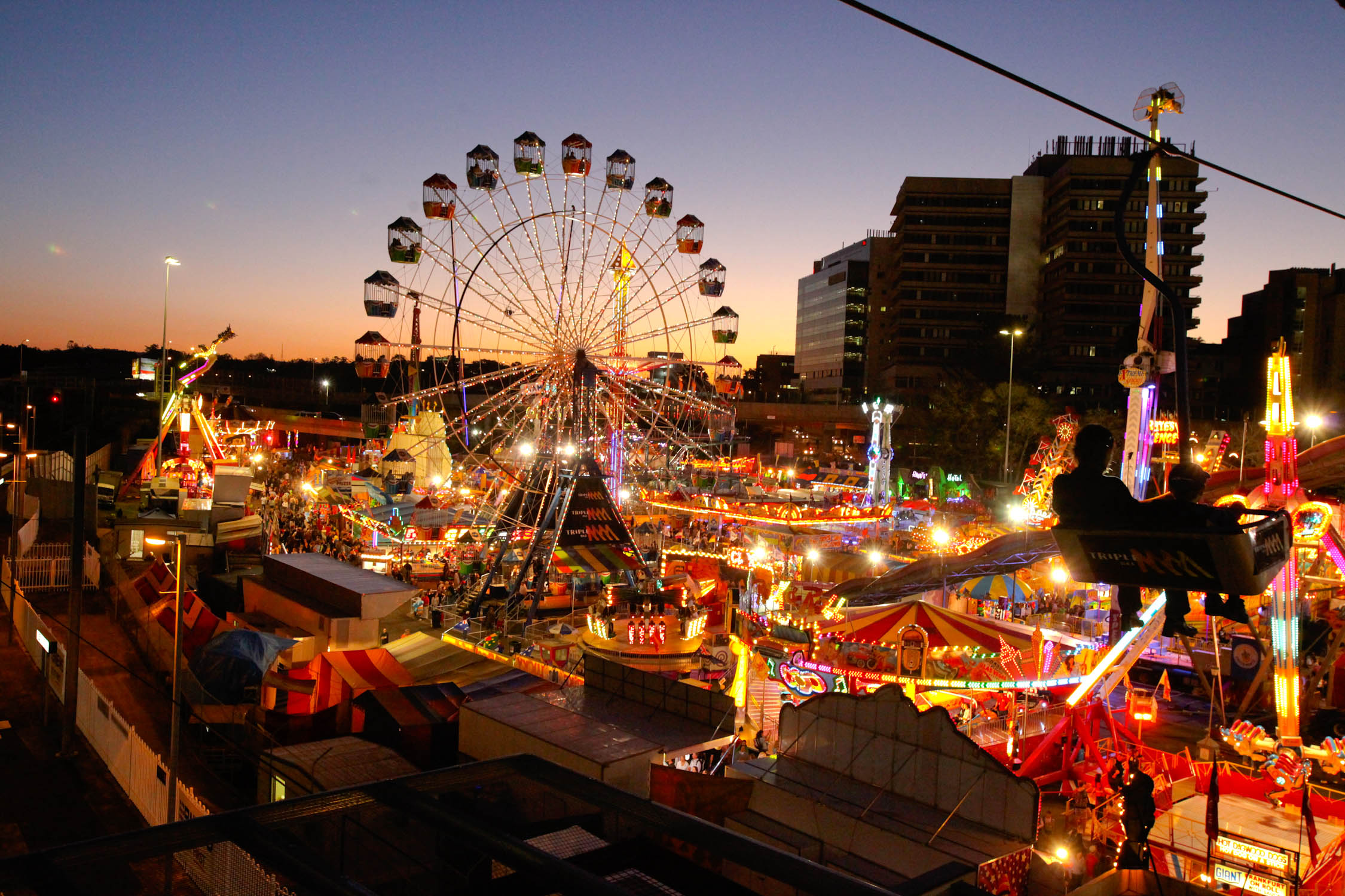 Ekka Show - Overlook picture of the rides