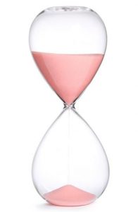 Pink hourglass time calculator - professional carpet dyeing services 