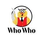 Who Who Brand Logo Yellow Owl with Red Vest