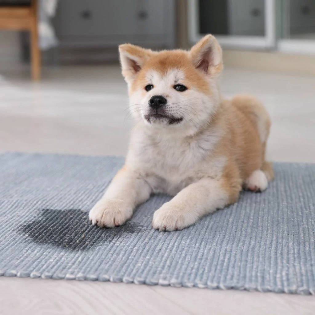 puppy urinated on rug
