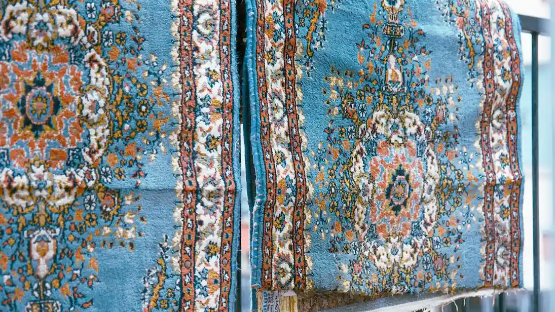 hanged rugs Blue Rug